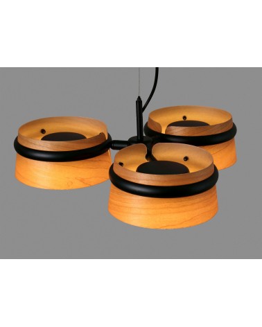 Lámpara Colgante Negra Loop Led diseñada por Studio Ribaudi de Faro