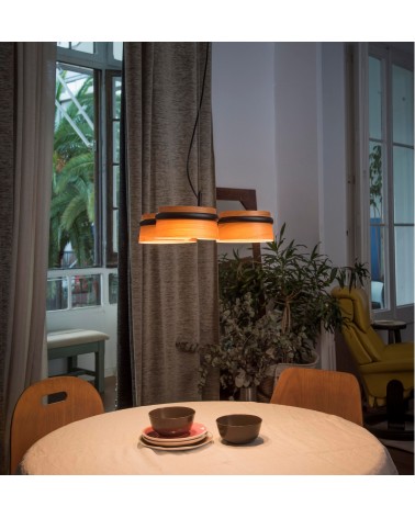 Lámpara Colgante Negra Loop Led diseñada por Studio Ribaudi de Faro