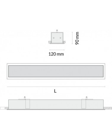 Luminaria de Empotrar con marco 120mm Led de Tromilux