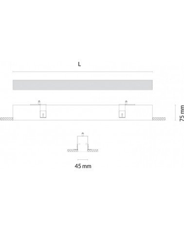 Luminaria de Empotrar sin marco 45mm Led de Tromilux