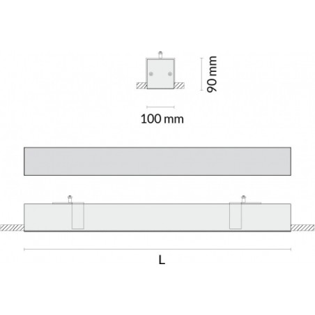 Luminaria de Empotrar sin marco 100mm Led de Tromilux
