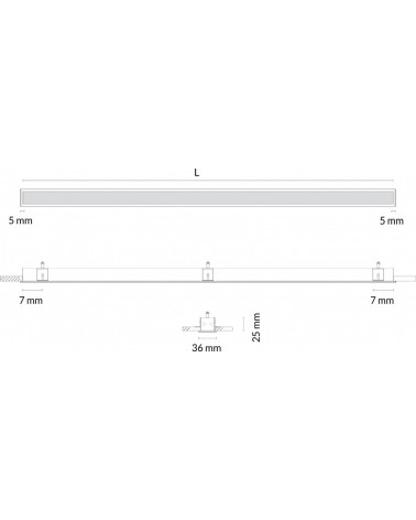 Luminaria de Empotrar con marco 36mm Led de Tromilux