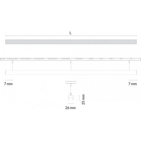 Luminaria de Suspension Lineal Led 26mm de Tromilux