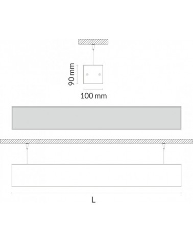 Luminaria de Suspension Lineal Led 100mm de Tromilux