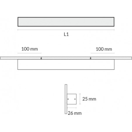 Luminaria de Pared Lineal Led 26mm de Tromilux