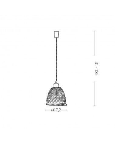 Lámpara colgante Lugano SP1 D18 de Ideal Lux