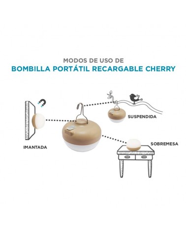 Bombilla portátil recargable Cherry de New Garden