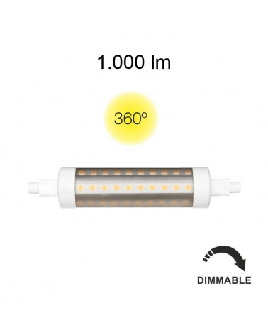 LINEAL TUBULAR 9W R7S 118MM 220V 360º DIMMABLE LED DE BENEITO FAURE